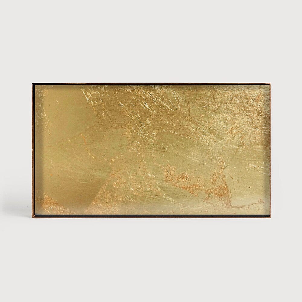 Gold Leaf Rectangle Tray