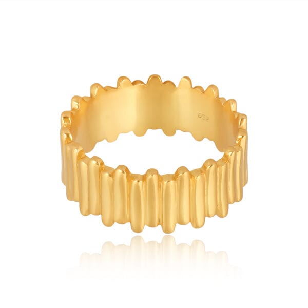 18ct Gold Vermeil Matte Finish Ring - Barnbury