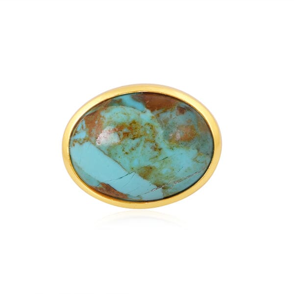 18ct Gold Vermeil Kingman Turquoise Ring Ring Barnbury 