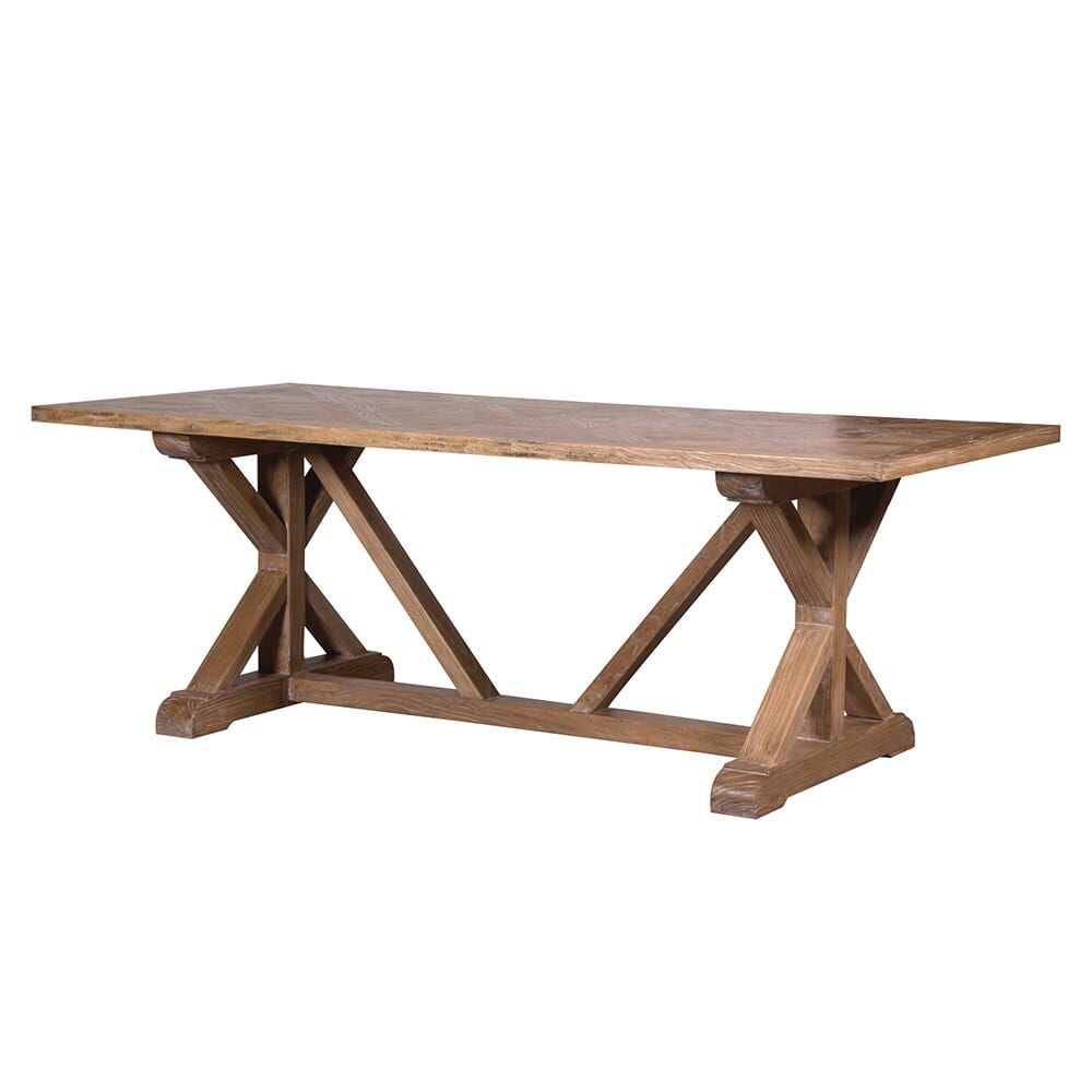 Park Place X- base Elm Dining Table - Barnbury