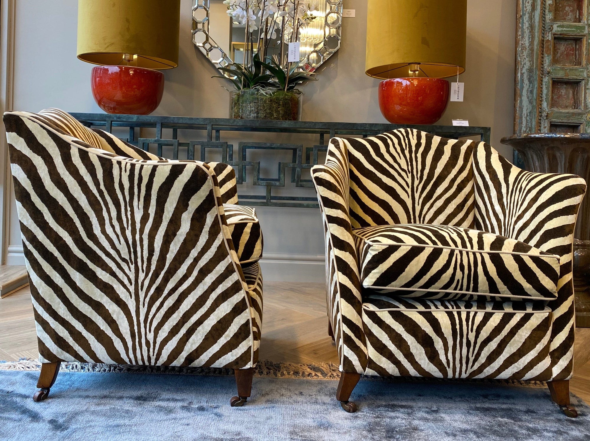 Pair of early 20th Century Chairs in Ralph Lauren