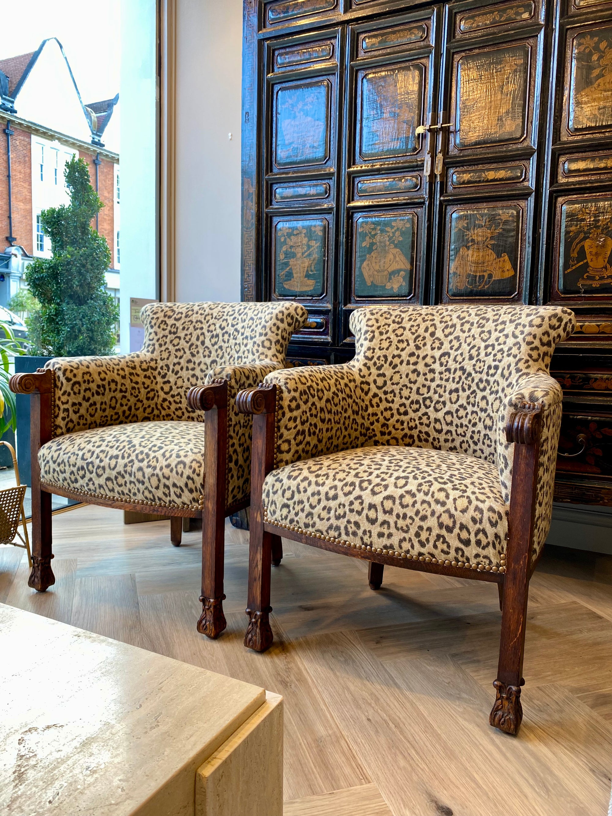 Pair of early 20th Century Chairs in Ralph Lauren - Barnbury