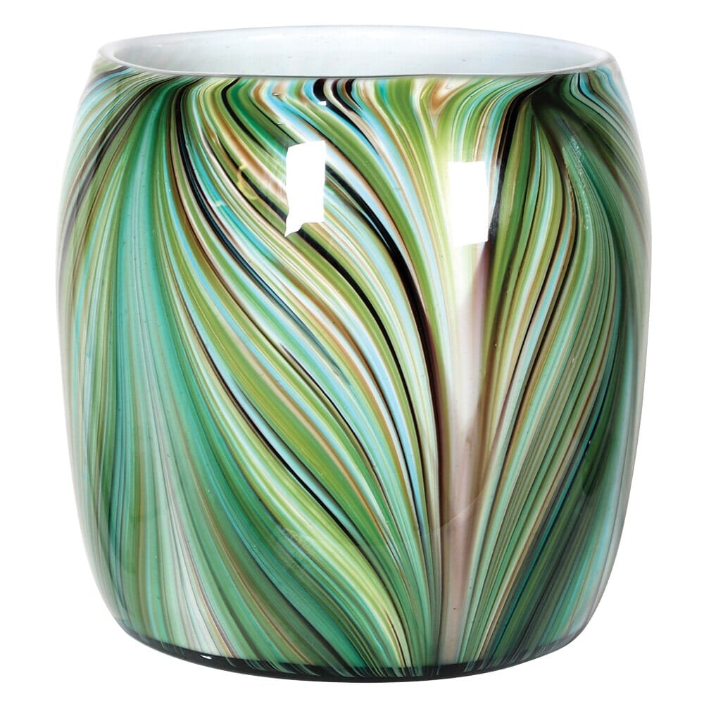Multi Green Glass Vase - Barnbury
