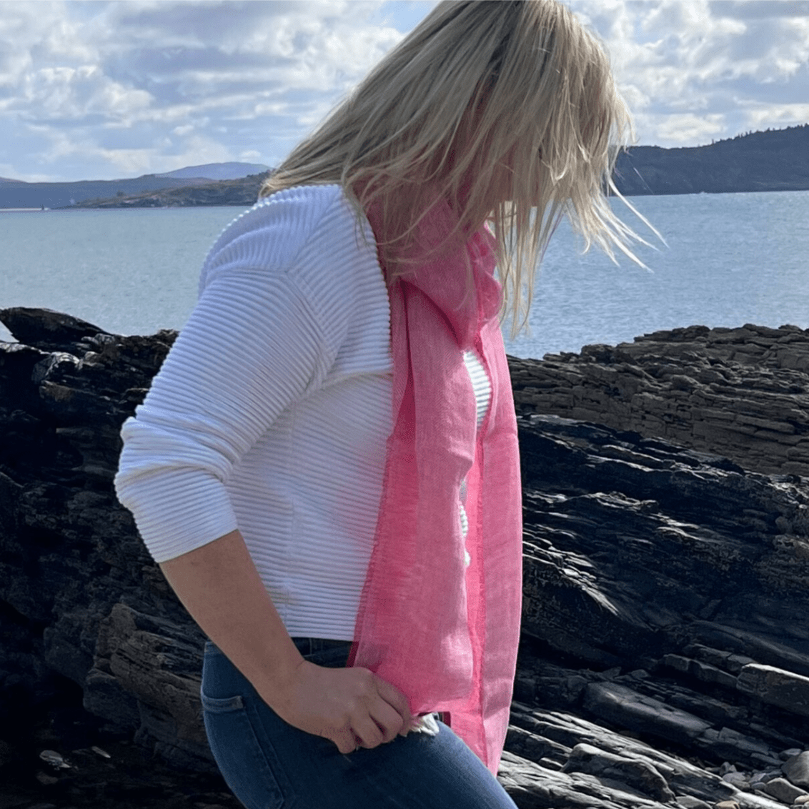 Pure sale linen scarf