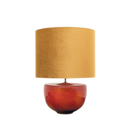 Arlo Lamp Base with Velvet Shade - Barnbury