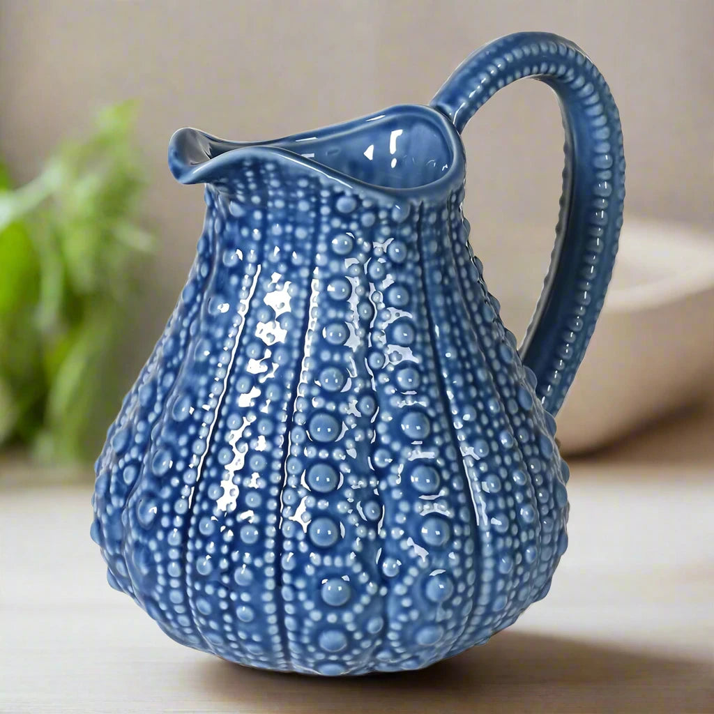 Blue Porcelain Urchin Jug