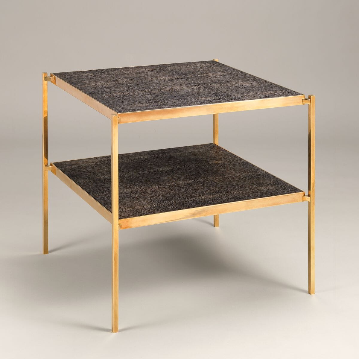 Vaughan Eccleston Brass & Shagreen Table - Barnbury