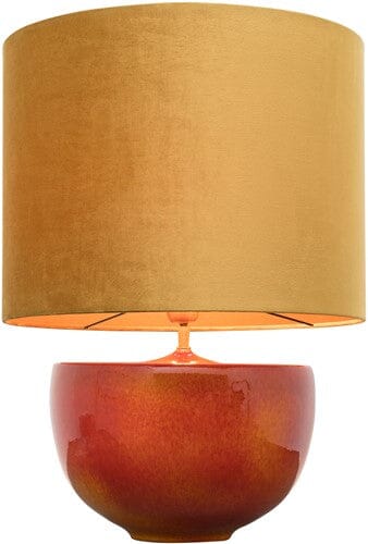 Arlo Lamp Base with Velvet Shade - Barnbury