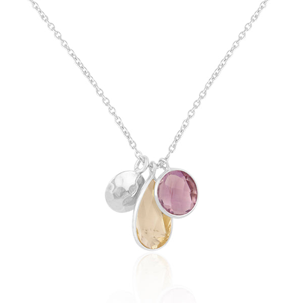 Amethyst and Lemon Topaz Necklace Necklaces Barnbury 