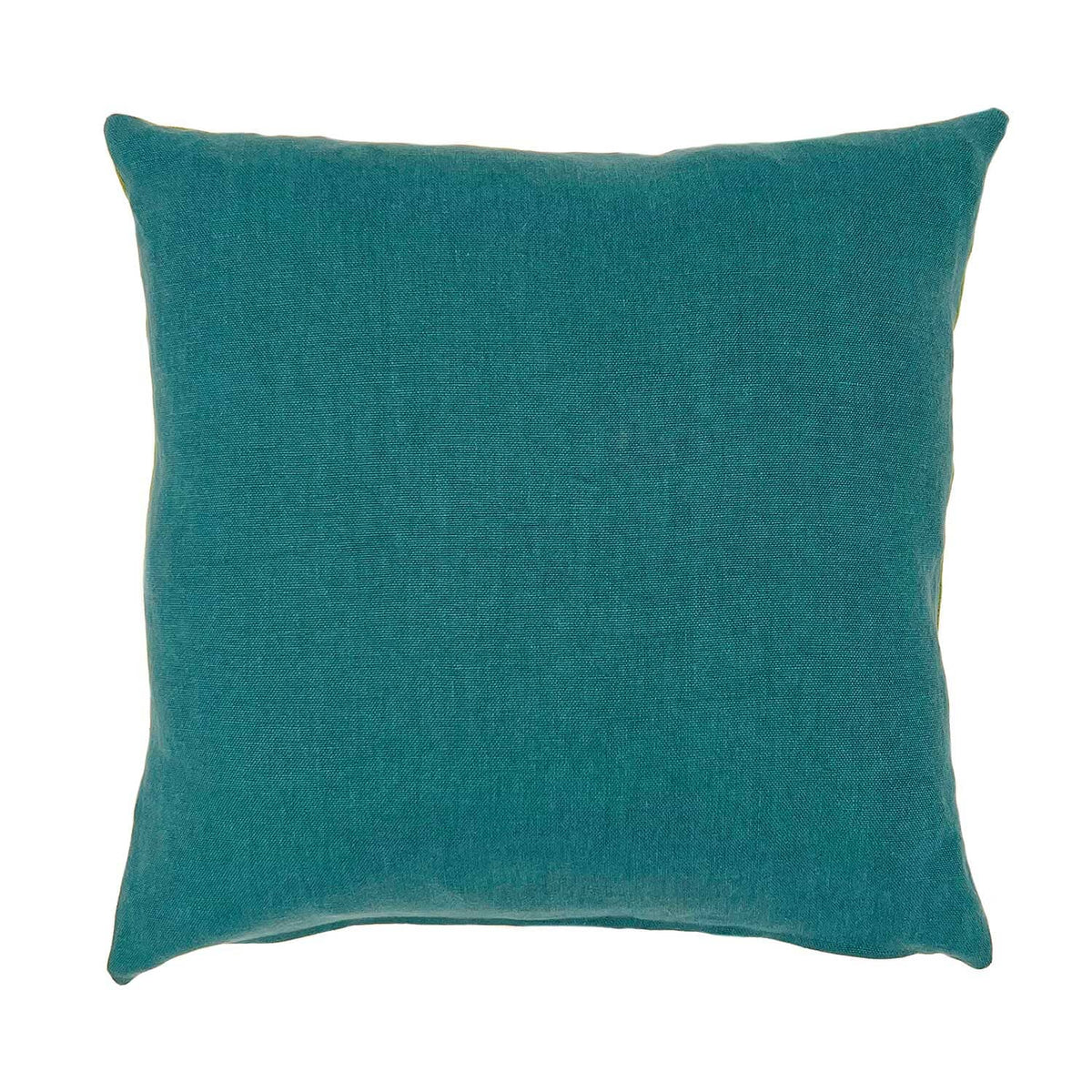 Teal/Pea linen cushion - Barnbury