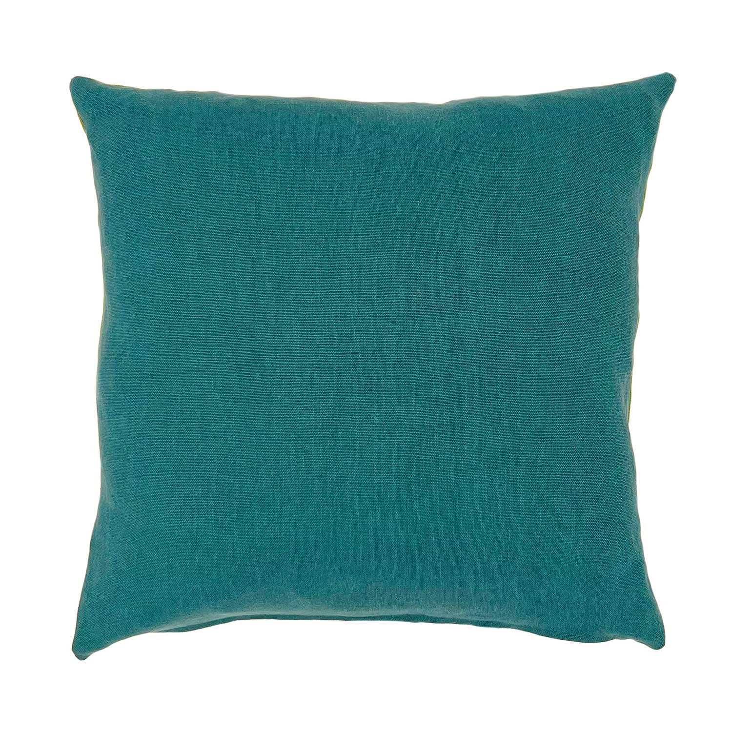 Teal/Pea linen cushion - Barnbury