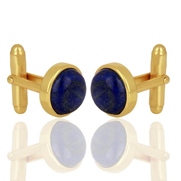 Lapis Gold Plated Sterling Silver Cufflinks Cufflinks Barnbury 