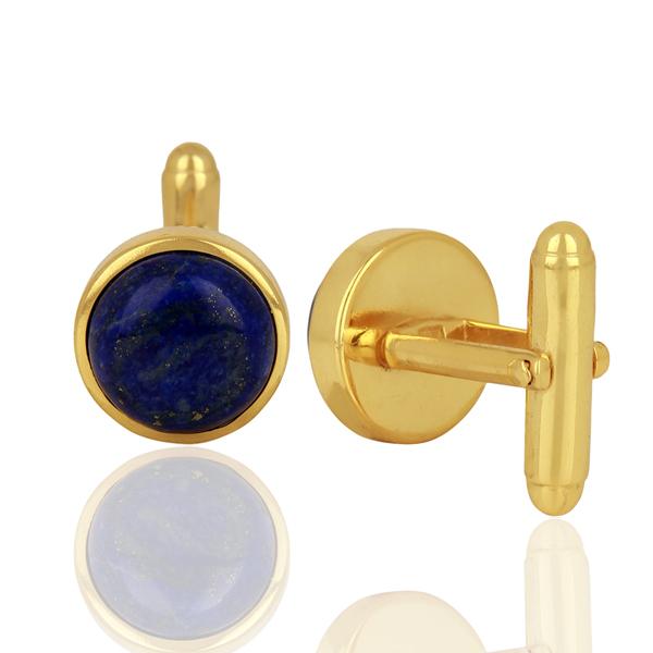 Lapis Gold Plated Sterling Silver Cufflinks Cufflinks Barnbury 