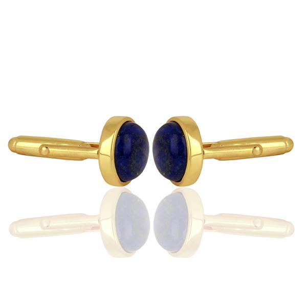 Lapis Gold Plated Sterling Silver Cufflinks Cufflinks Barnbury 