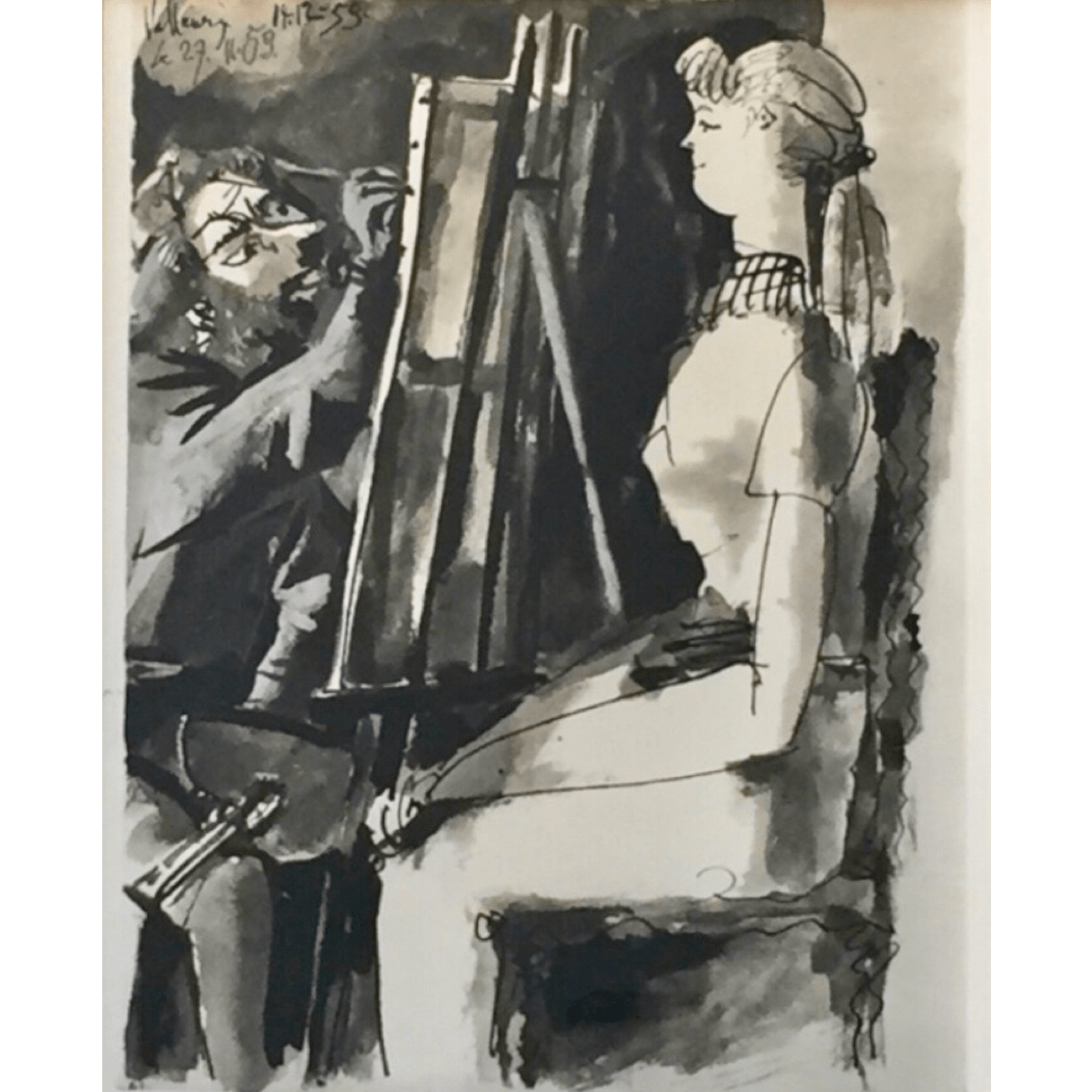 Pablo Picasso - The Painter and his Model Lithograph Barnbury 