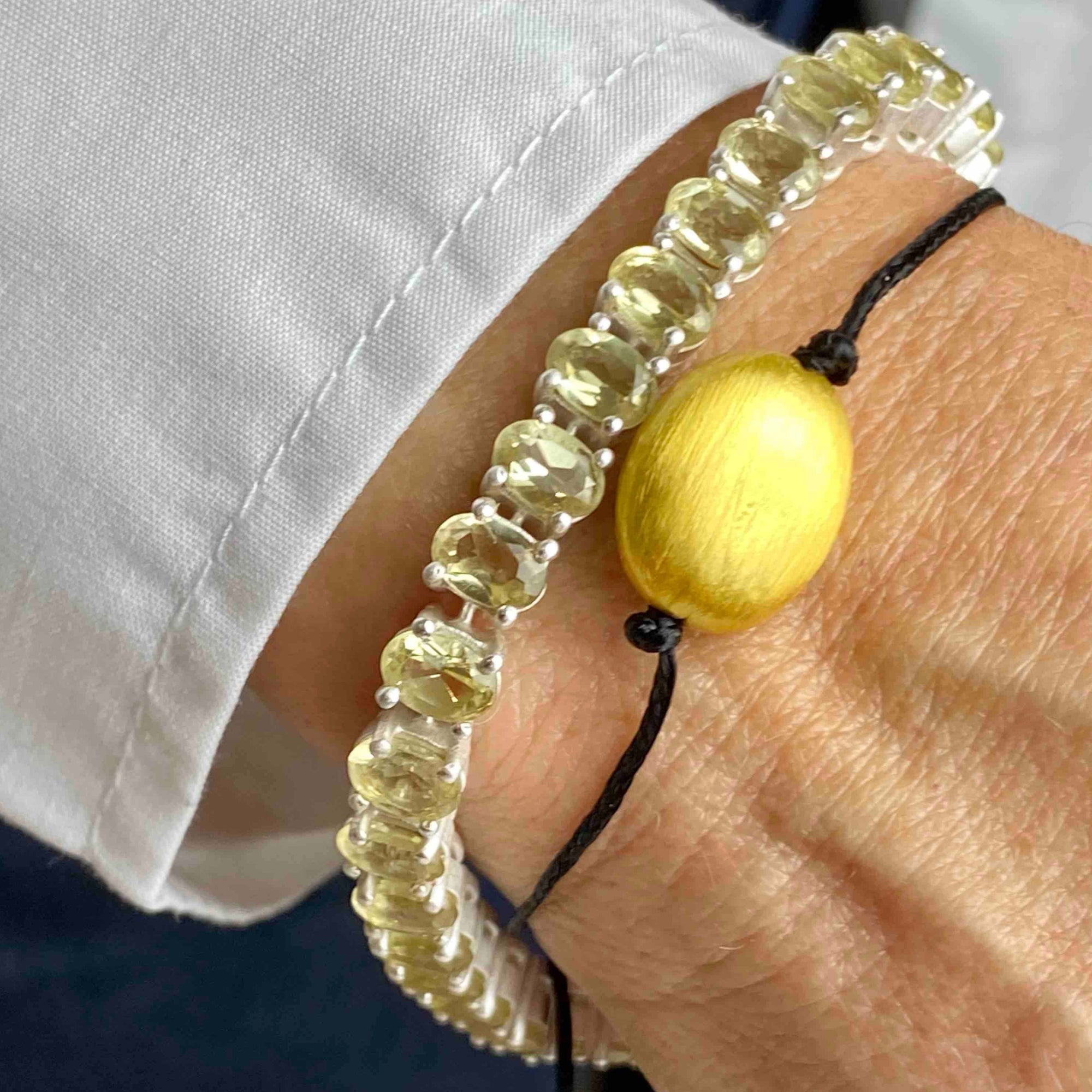 Sterling silver lemon topaz tennis bracelet Bracelet Barnbury 